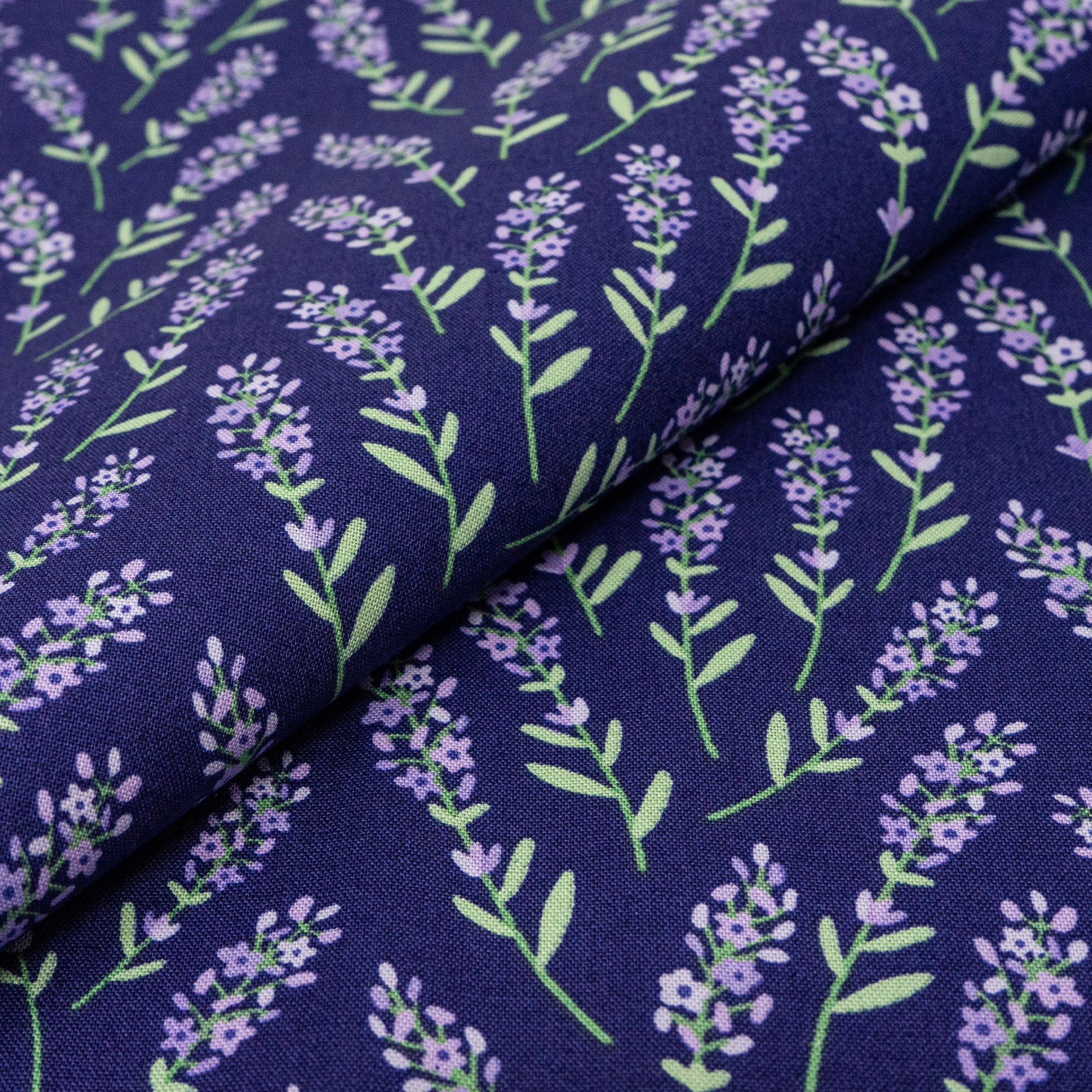 SINGER Lilac Spring on Purple Cotton Fabric
